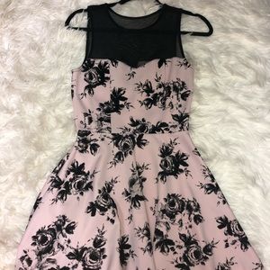 Floral pink dress